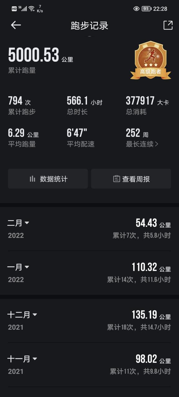 跑步记录