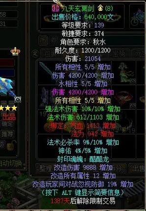问道衣服所有异常属性