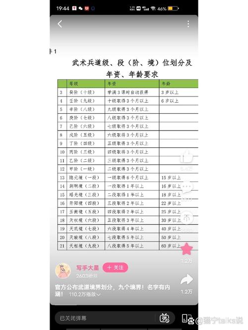 武道帝魂等级划分