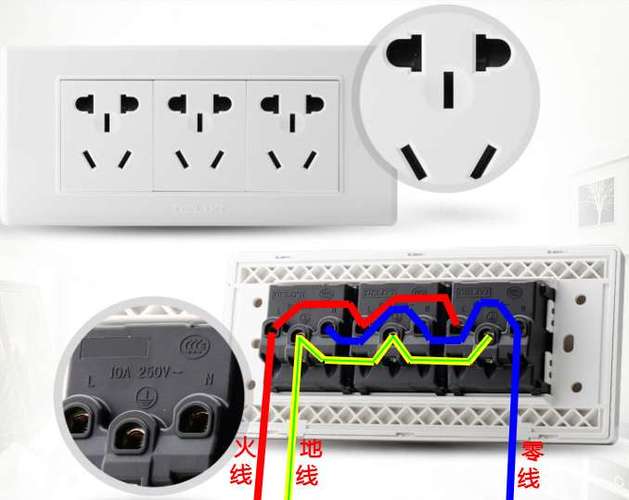 公牛明装十五孔插座接线图视频