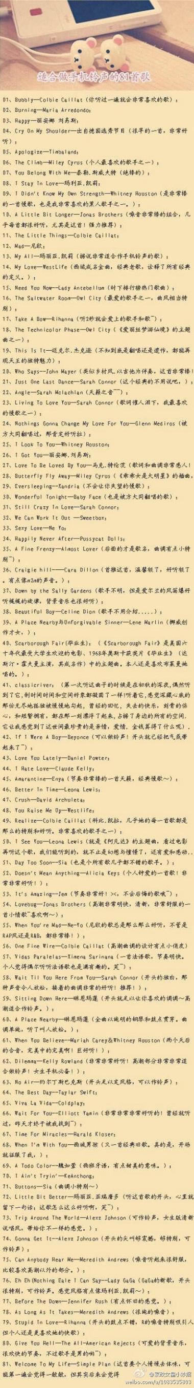 十大最火铃声