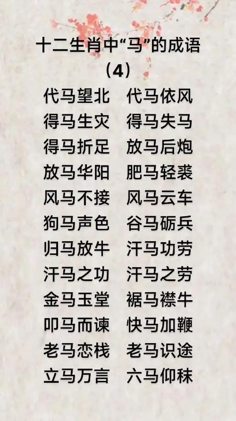 马什么生肖