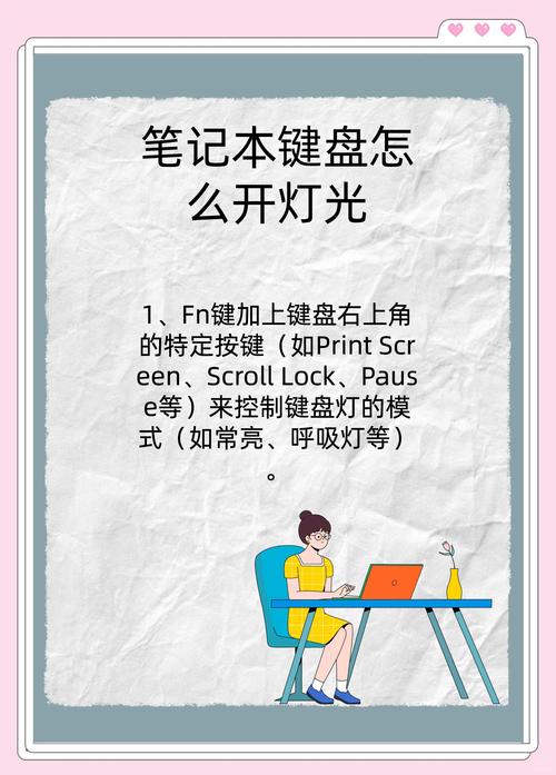 电脑键盘的灯光怎么打开