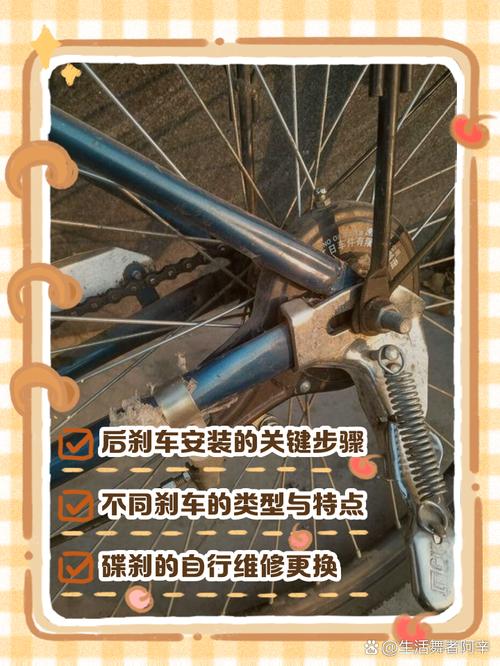 普通自行车后刹车安装