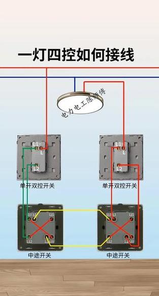 四控开关接法示意图