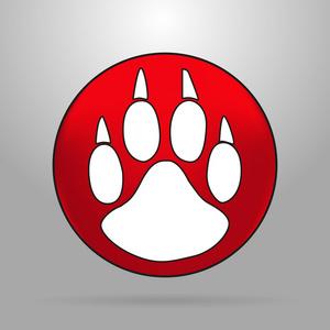 猫爪子符号红色