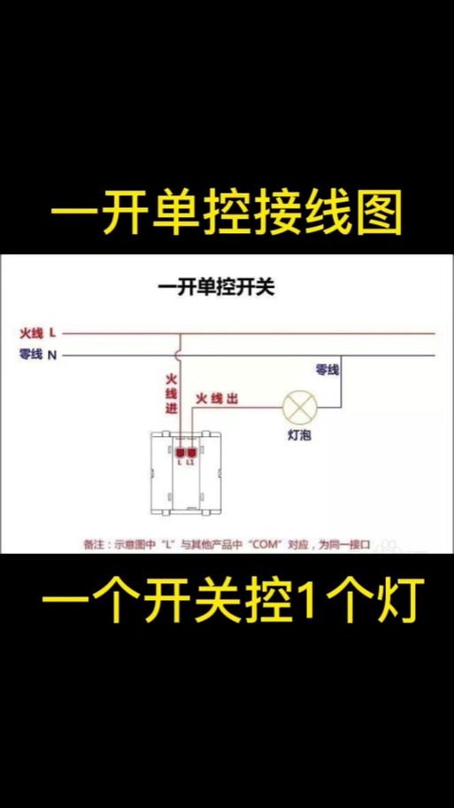 电灯开关接电线正确接法图解