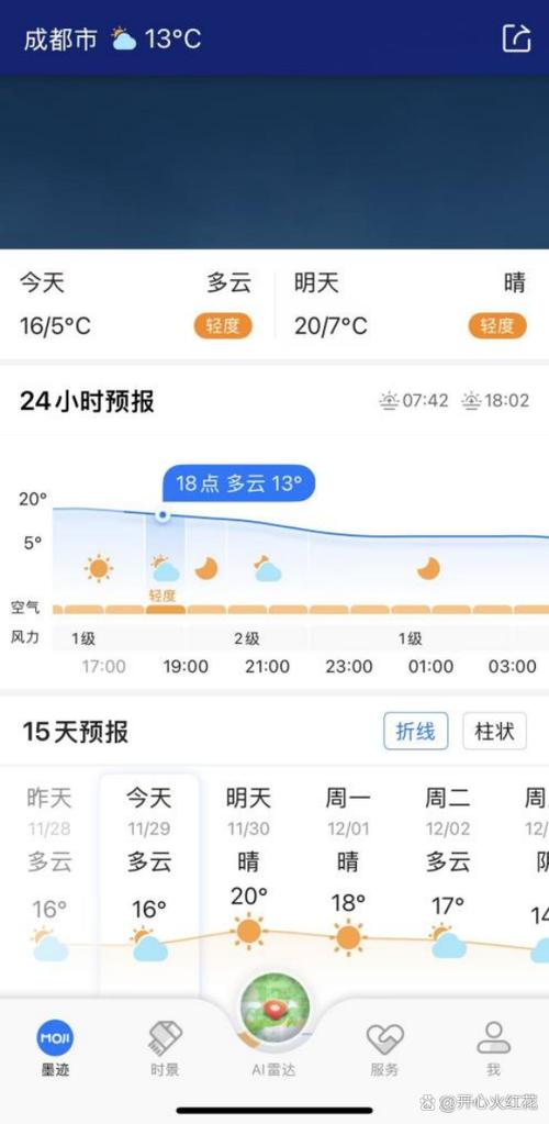 墨迹天气小时预报