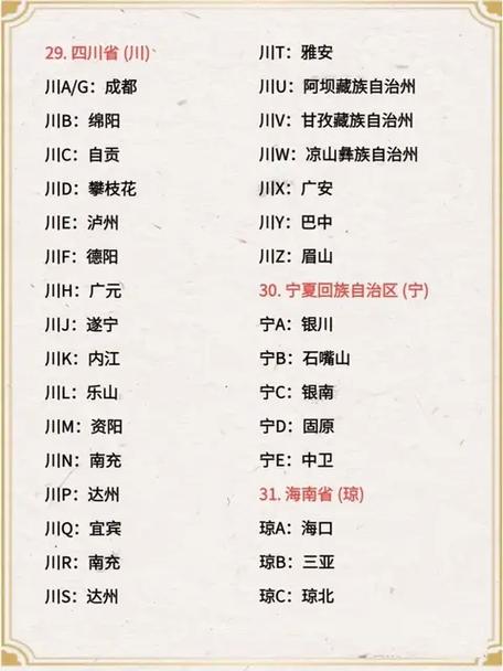 全国环号查询表