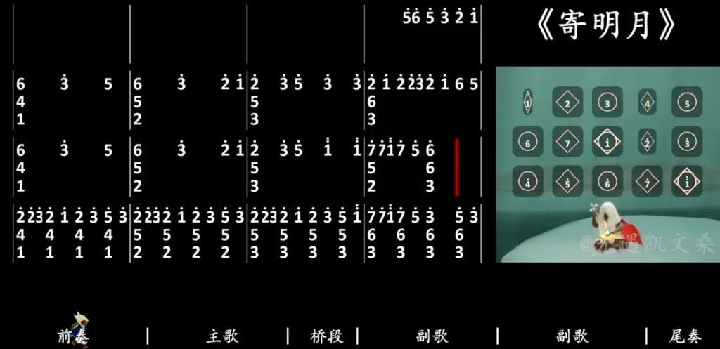 平凡之路光遇琴谱