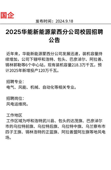 华能集团招聘公告