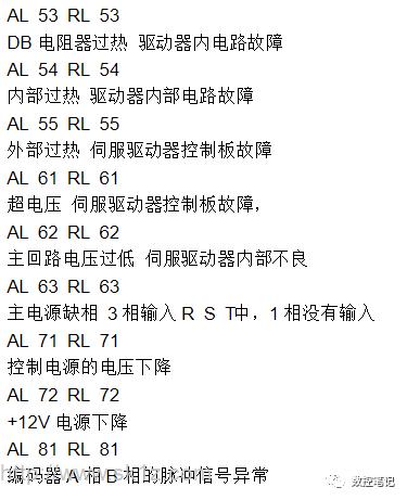 三洋驱动器故障代码
