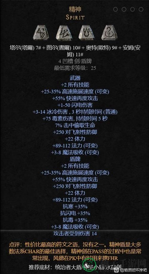 暗黑2重制版符文大全