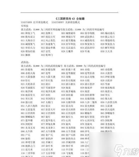 三国群英传5物品大全