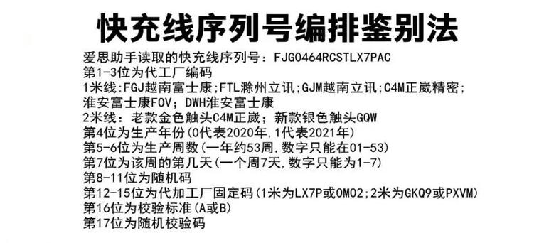 苹果快充线真假鉴别