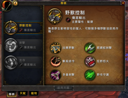 魔兽世界兽王猎人属性