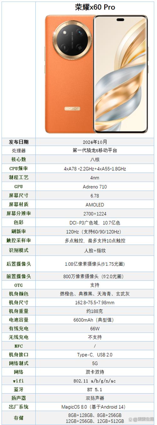 荣耀30pro参数详细参数表
