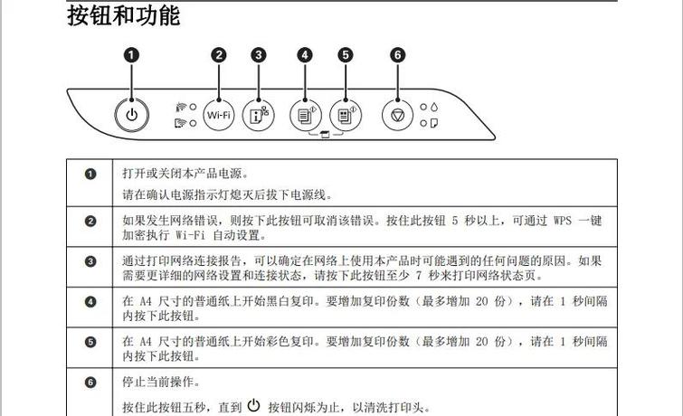 打印机的按键功能详解