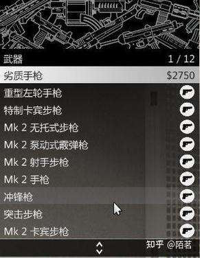 GTA5所有武器一览表