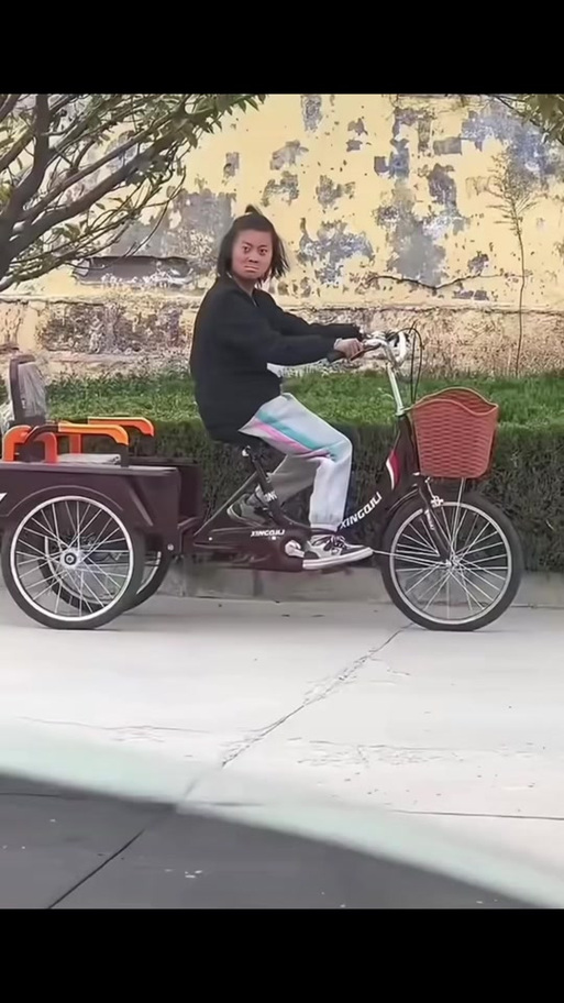 蹬三轮车表情包