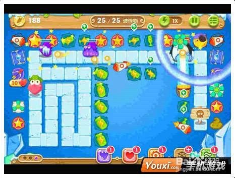 保卫萝卜2第35关攻略水晶萝卜