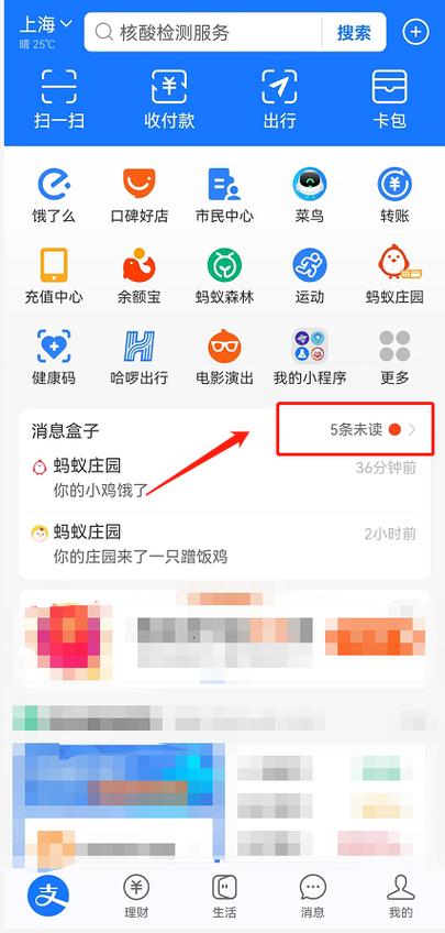 支付宝消息提醒设置