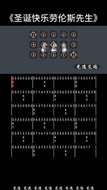 光遇圣诞快乐劳伦斯先生琴谱