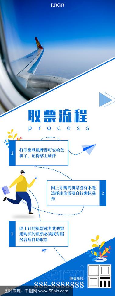 取飞机票的步骤