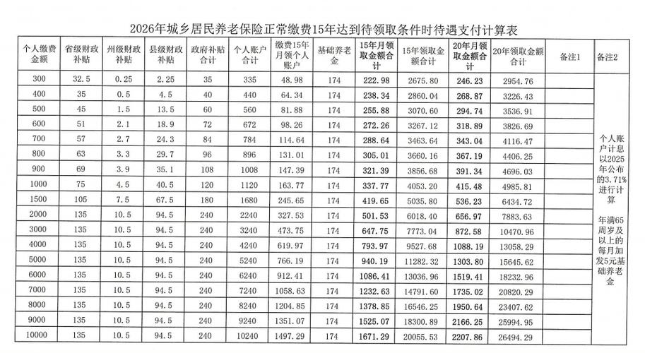 山西2026补充养老交费