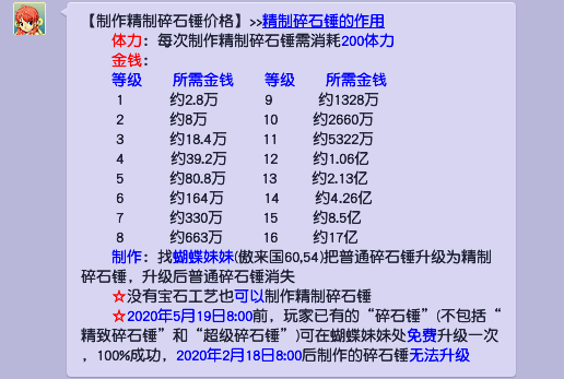 梦幻西游4级碎石锤多少钱
