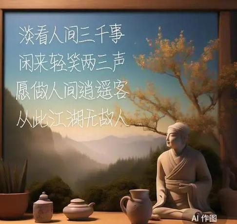 “淡看人间三千事,闲来轻笑两三声”