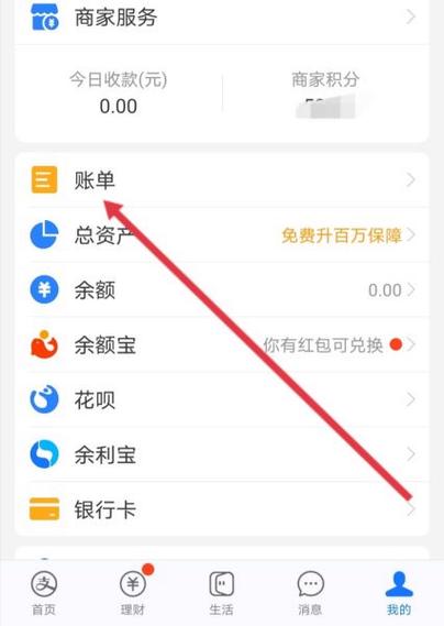 支付宝支出和收入不显示