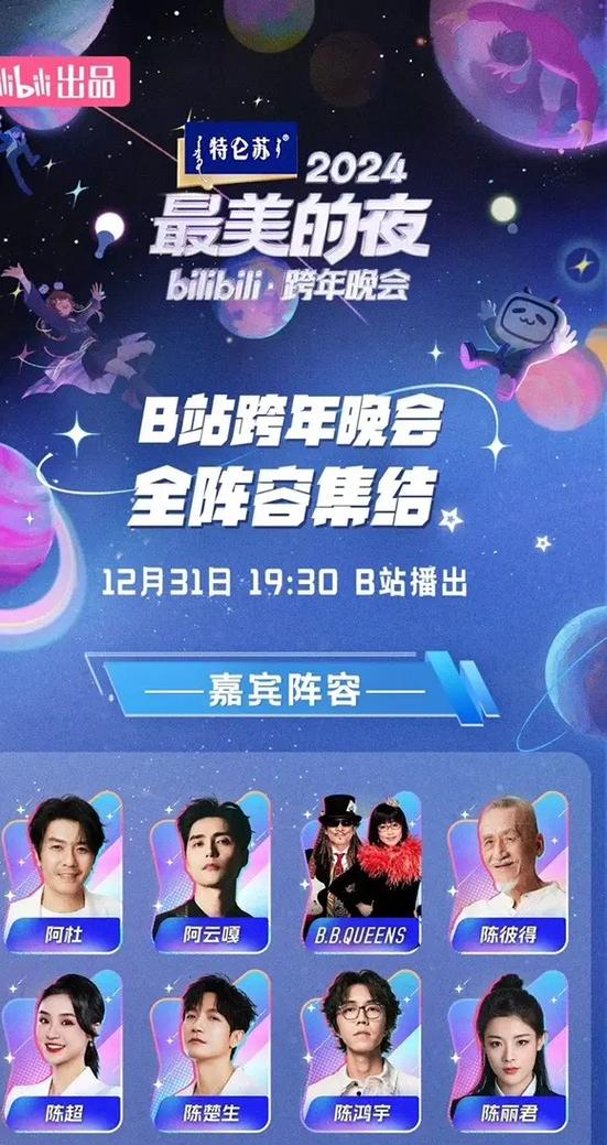 B站晚会名单