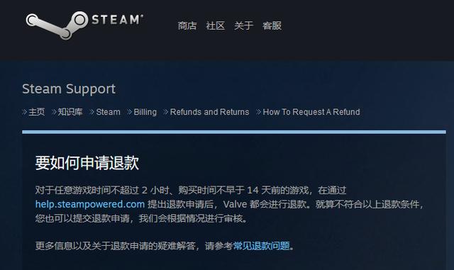 steam退款会审核多久