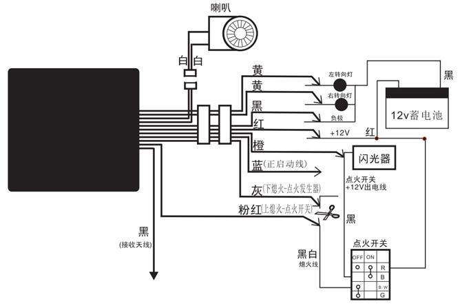 摩托车没有防盗器插口怎么接
