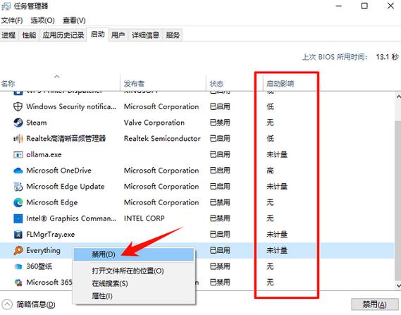 win10启动项关闭