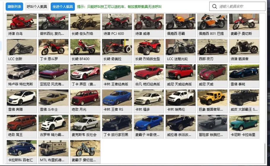 GTA5车辆大盘点