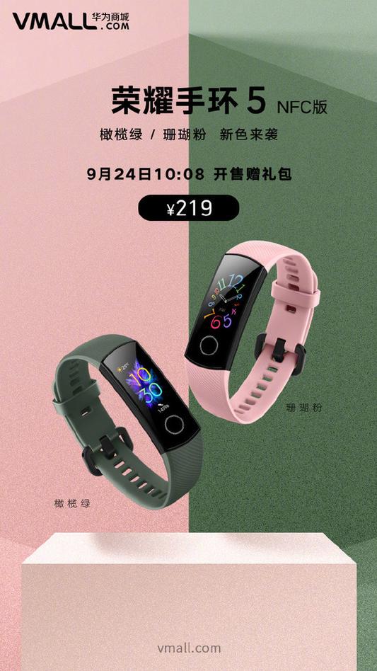 荣耀手环5nfc版上市时间