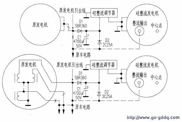 农用三轮车电路接线图