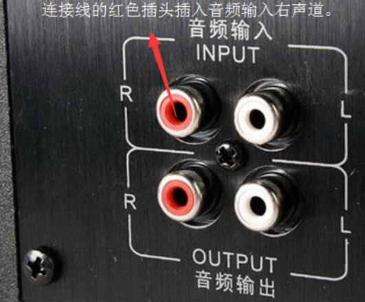 音箱后面的4个接口图解