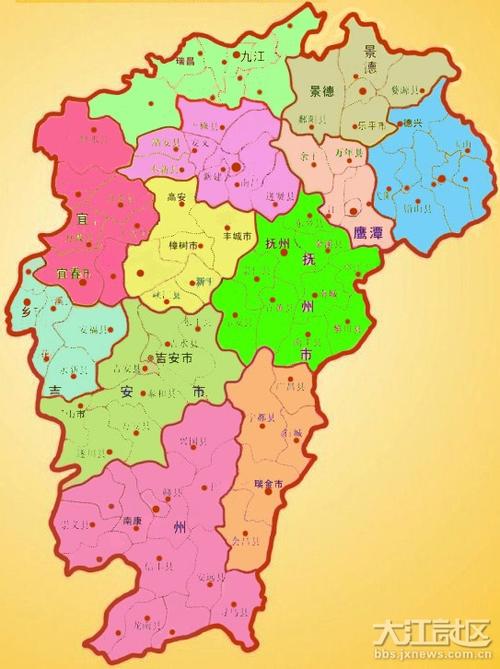 江西地图详细版大图