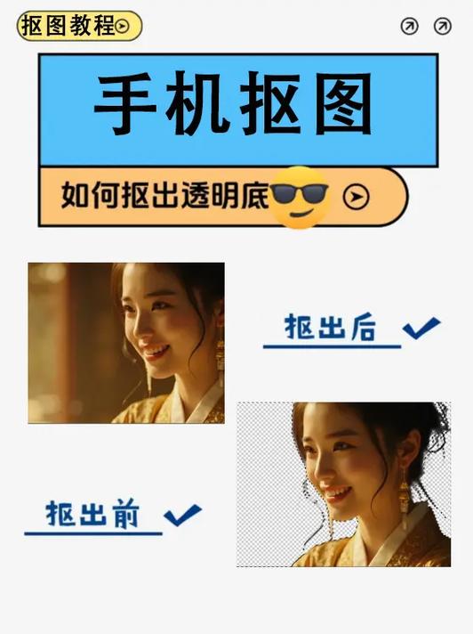 手机抠图后怎么保存透明底