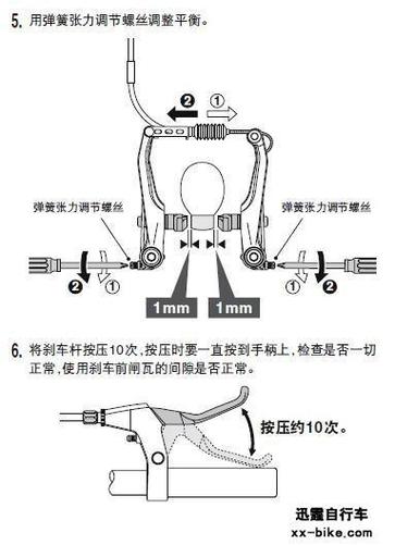 自行车刹车安装图解