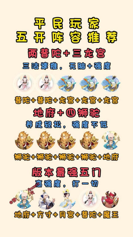 144五开完美最舒服阵容