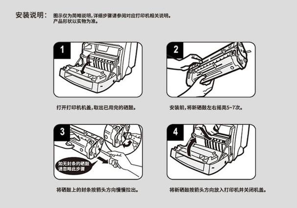 打印机硒鼓安装方法