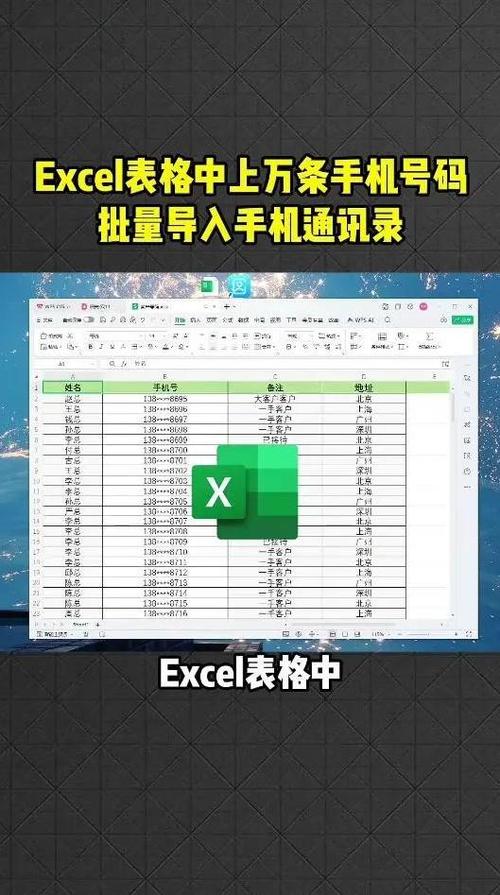 EXCEL通讯录导入手机
