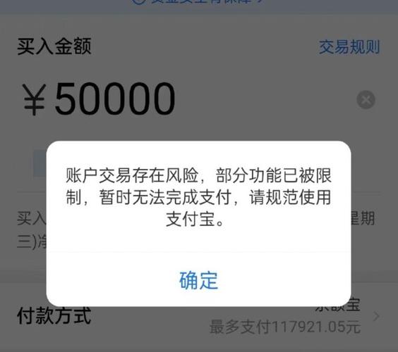 支付宝转账风险提示多久解除