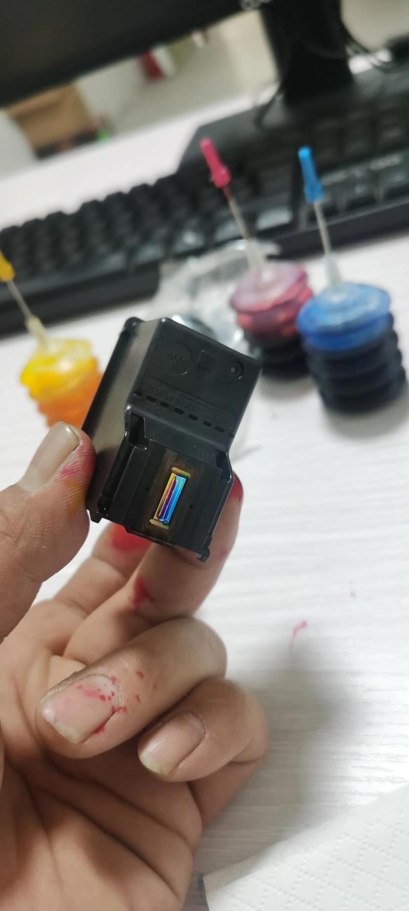 喷墨打印机墨盒怎么加墨