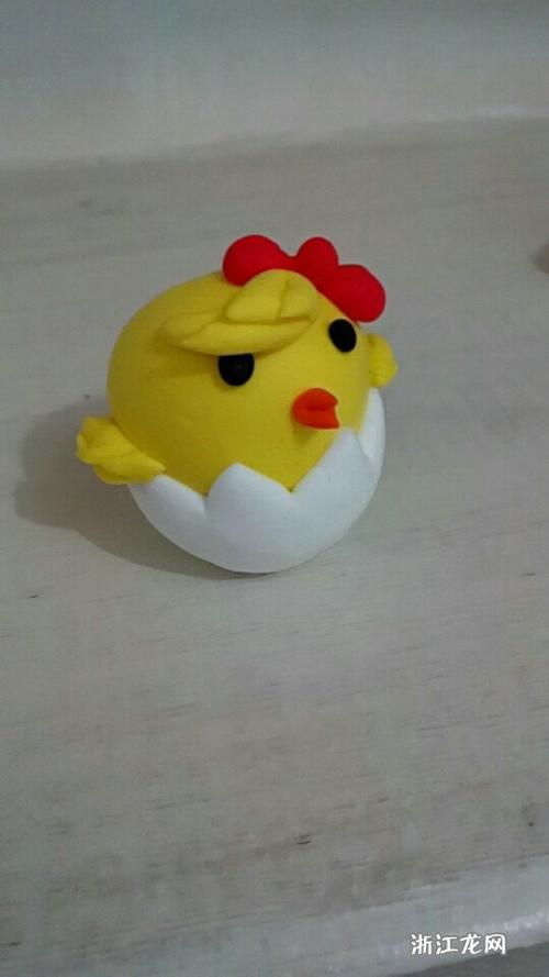 用粘土做可爱的小鸡图片