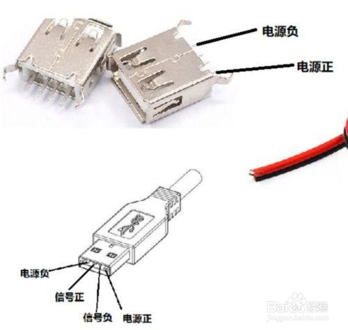 四线usb插头接线图